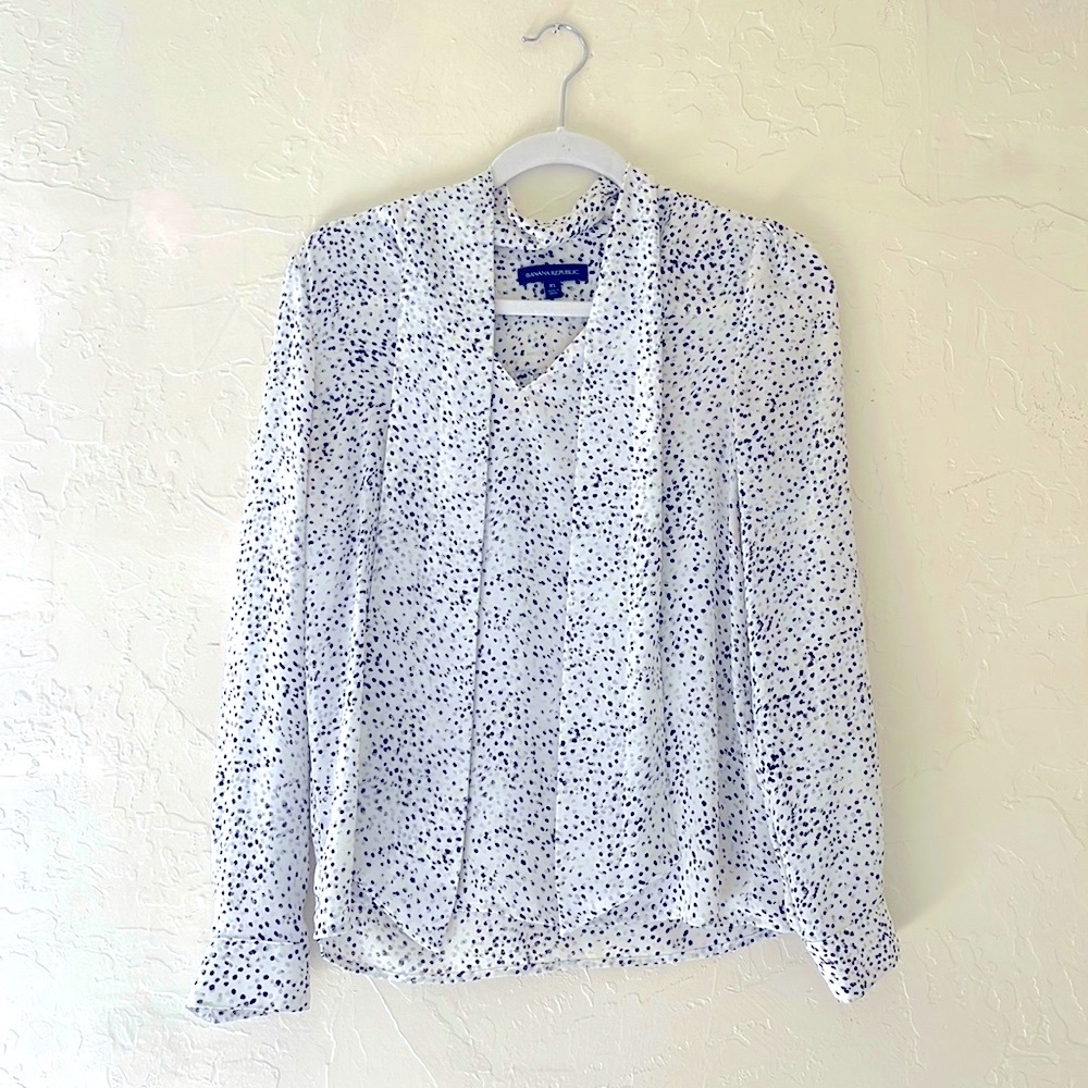 Banana Republic Tie Neck Blouse